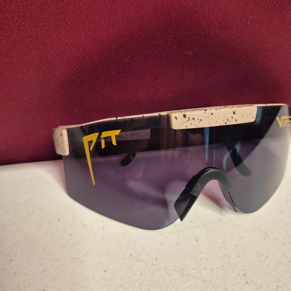 Pit Viper Sunglasses The Sandblast Originals Tan Black Splatter Sport With Bag
